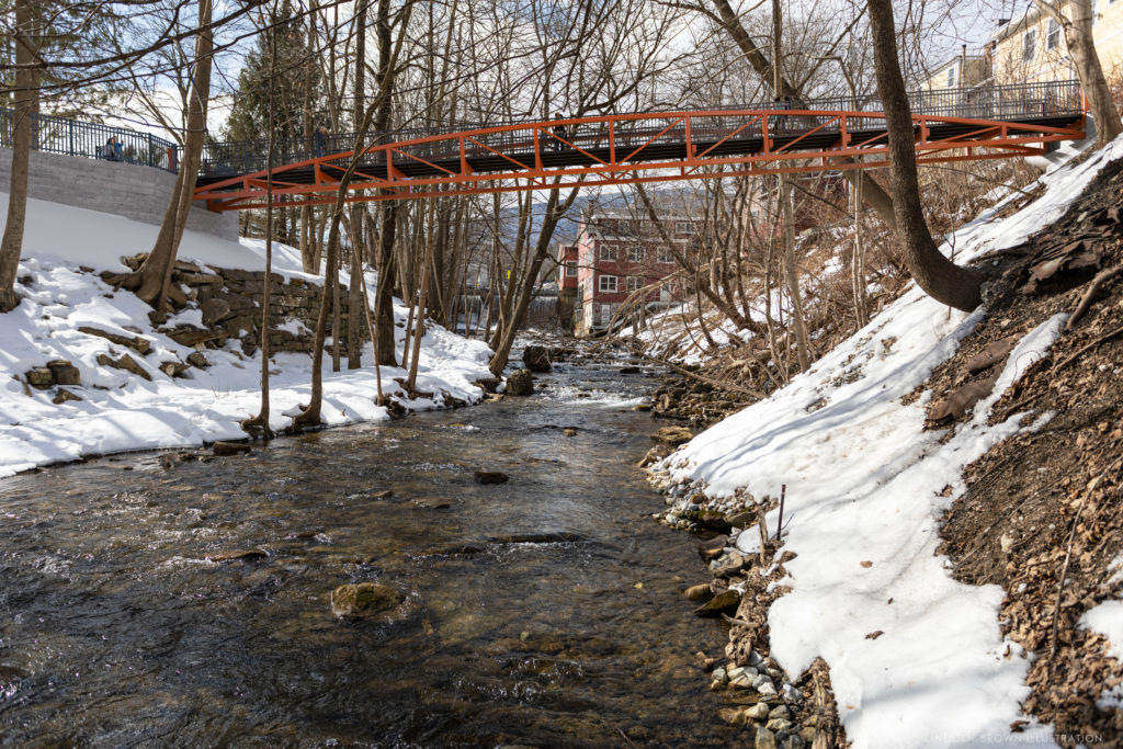 Manchester Riverwalk's proposed bridge across the Batternkill