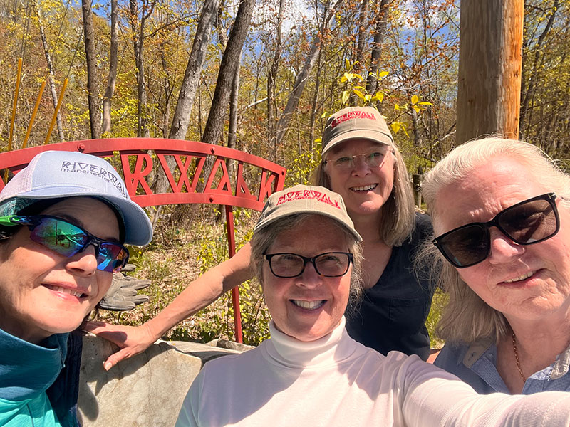 Volunteers at Manchester Riverwalk's Green Up day, L to R: