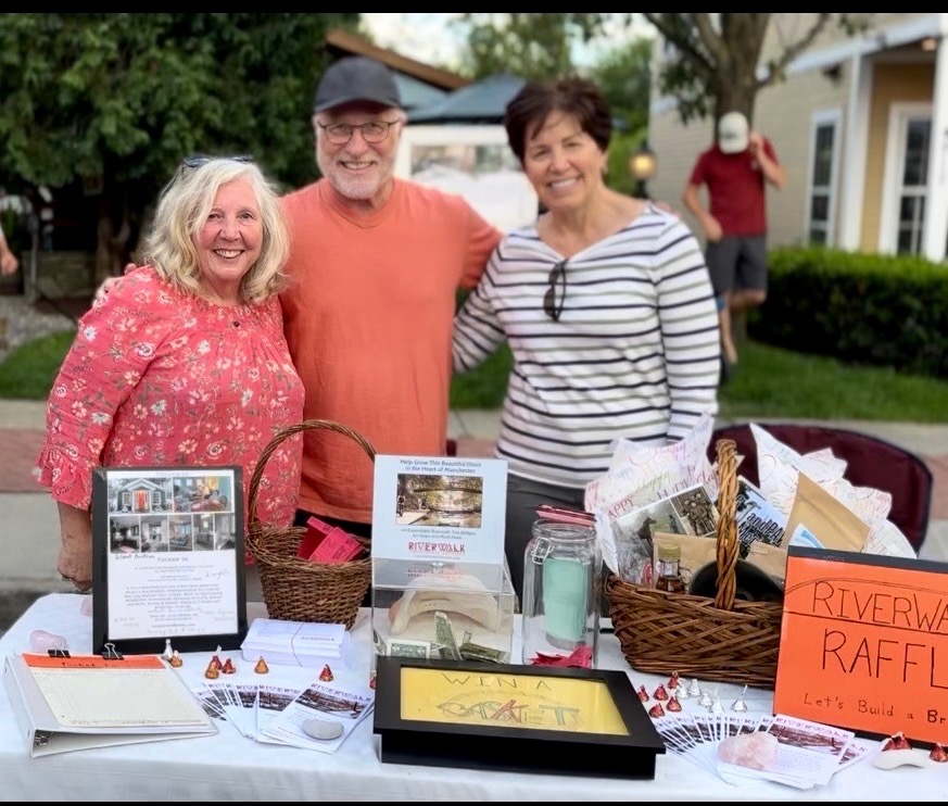 Manchester Riverwalk's table at the Manchester Street Fest in August.