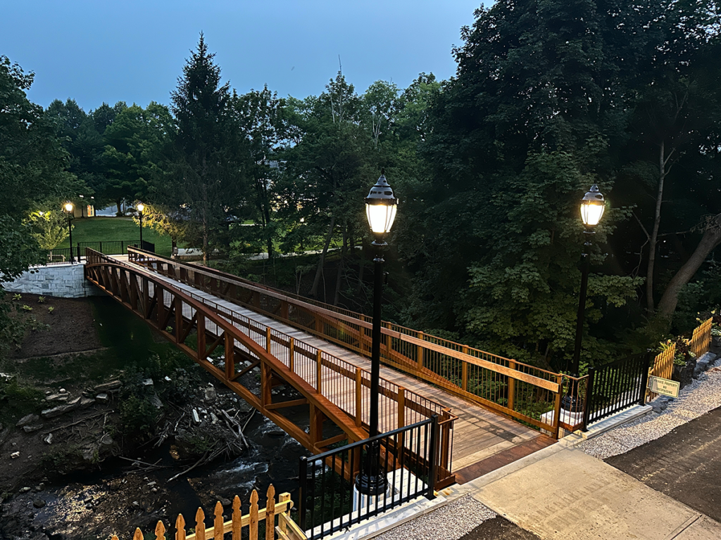 The Riverwalk Bridge in Manchester, VT
